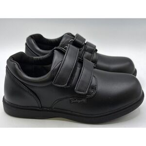 New Boys Sedagatti Size 12 Hook & Loop Black Dress Shoe Uniform Dress Play